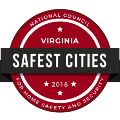 National Council for Home Safety and Security badge for Safest Cities in Virginia